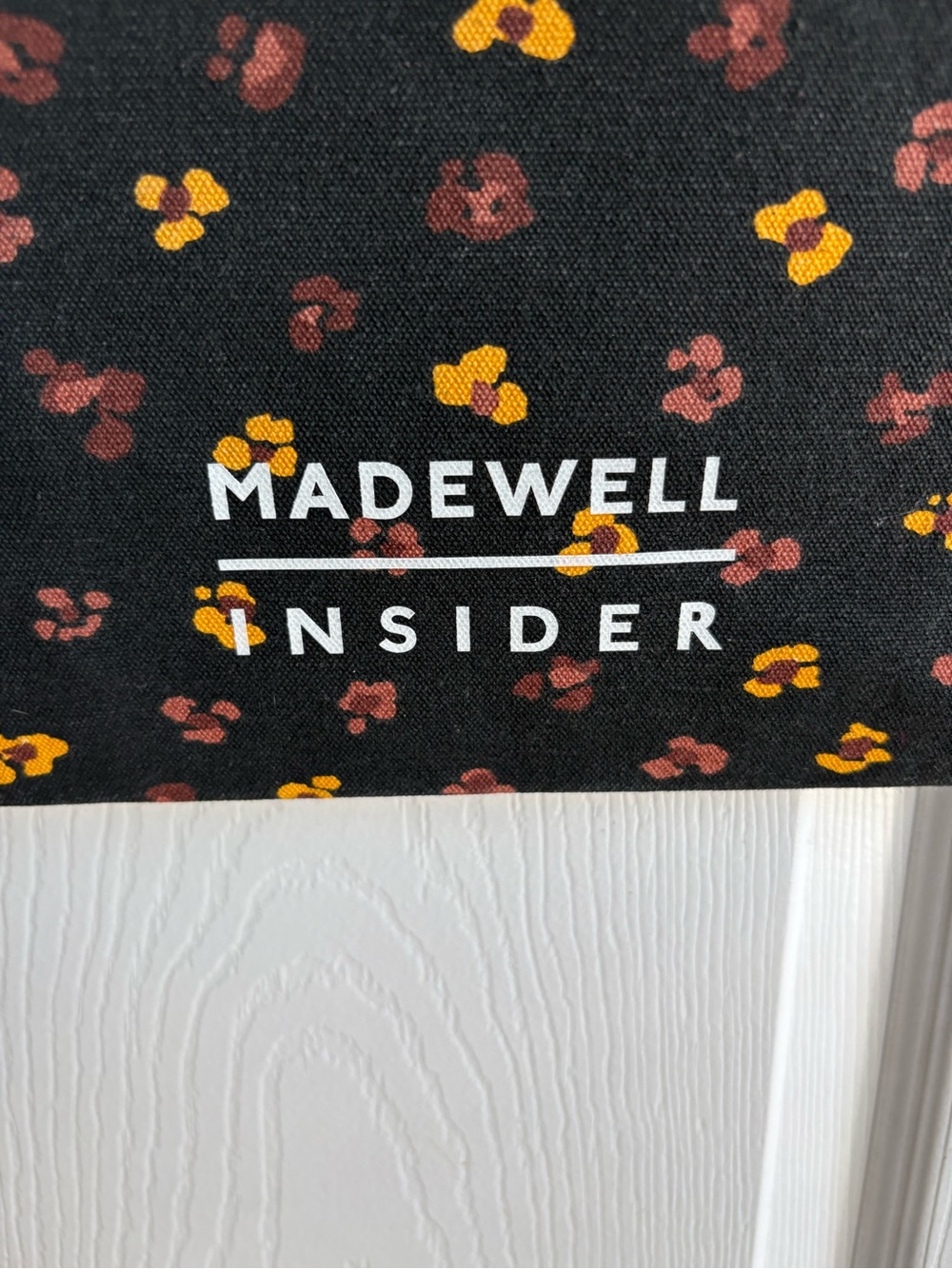 MADEWELL Insider Canvas Reusable Tote Shopping Bag Black Brown Yellow Floral - Picture 2 of 7